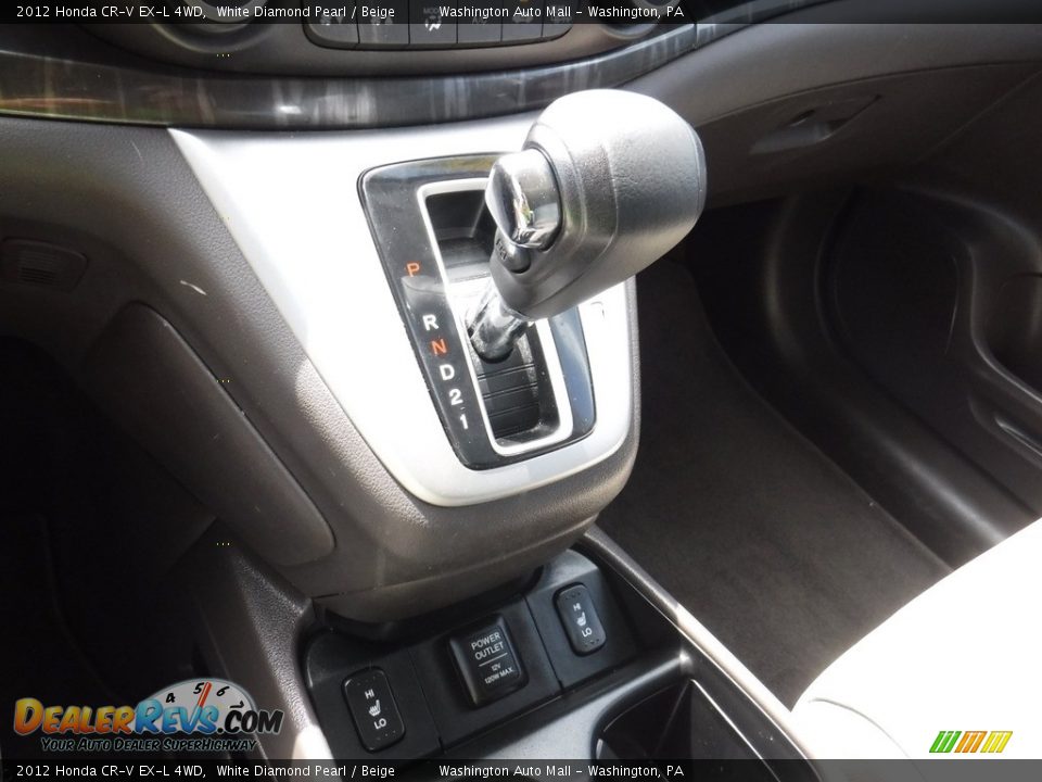 2012 Honda CR-V EX-L 4WD White Diamond Pearl / Beige Photo #20