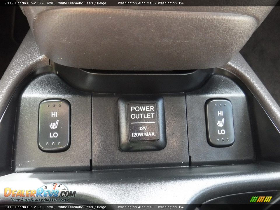 2012 Honda CR-V EX-L 4WD White Diamond Pearl / Beige Photo #21