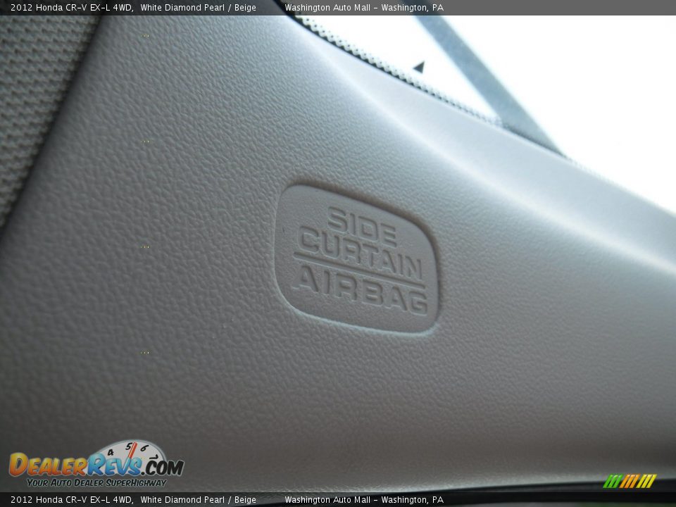 2012 Honda CR-V EX-L 4WD White Diamond Pearl / Beige Photo #23