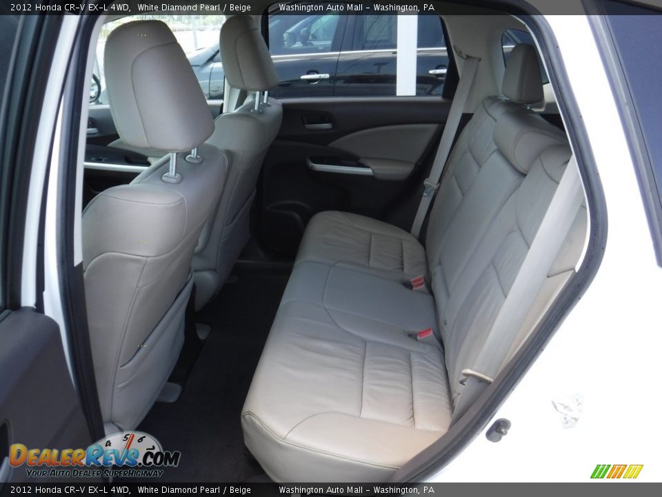 2012 Honda CR-V EX-L 4WD White Diamond Pearl / Beige Photo #24