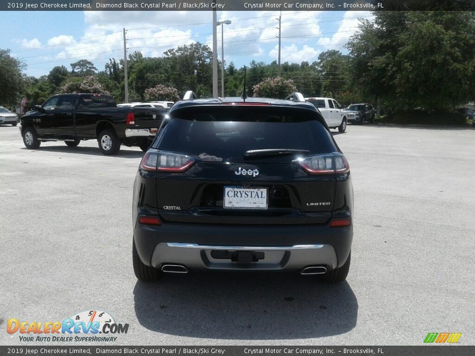 2019 Jeep Cherokee Limited Diamond Black Crystal Pearl / Black/Ski Grey Photo #4