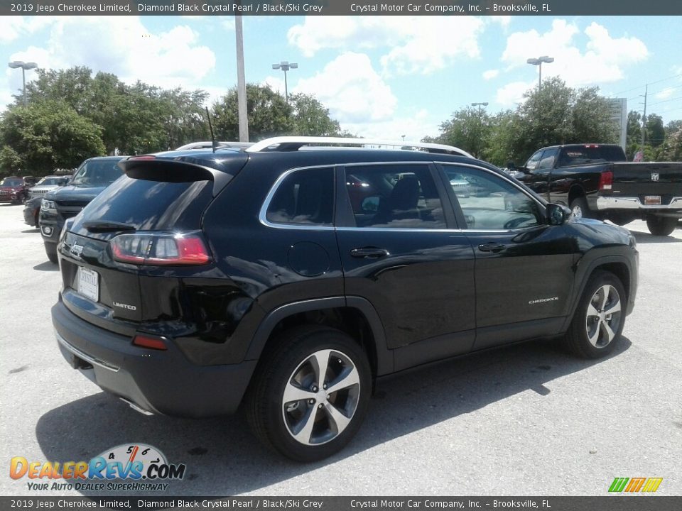 2019 Jeep Cherokee Limited Diamond Black Crystal Pearl / Black/Ski Grey Photo #5