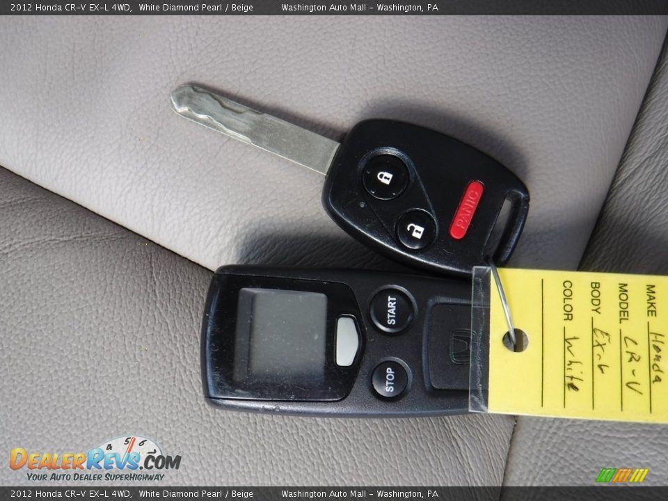 2012 Honda CR-V EX-L 4WD White Diamond Pearl / Beige Photo #26