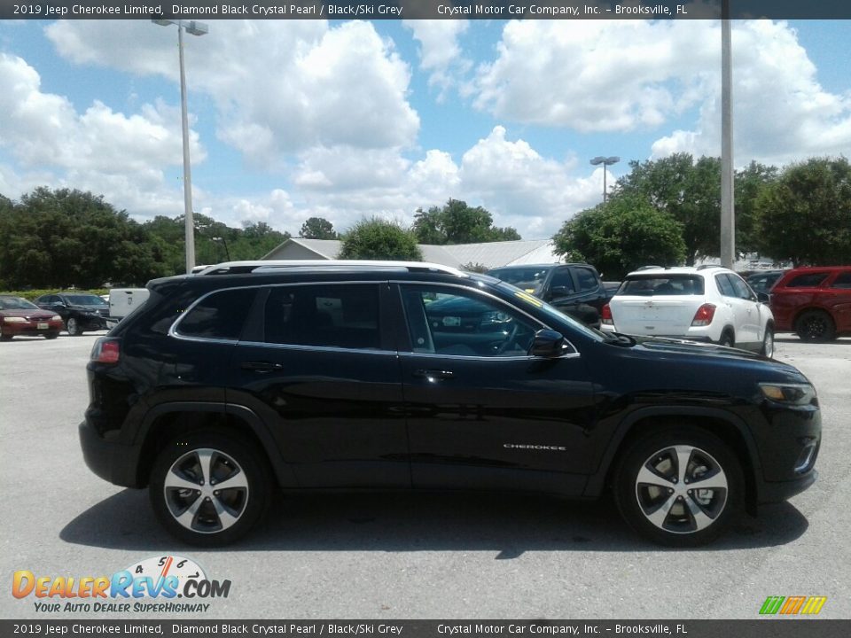 2019 Jeep Cherokee Limited Diamond Black Crystal Pearl / Black/Ski Grey Photo #6