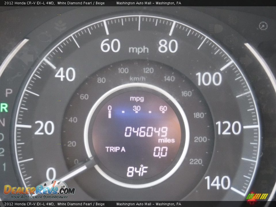 2012 Honda CR-V EX-L 4WD White Diamond Pearl / Beige Photo #28