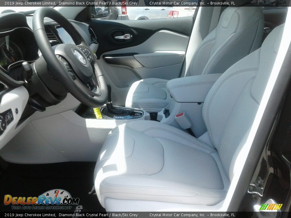 2019 Jeep Cherokee Limited Diamond Black Crystal Pearl / Black/Ski Grey Photo #9