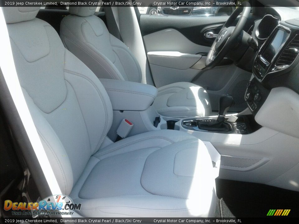 2019 Jeep Cherokee Limited Diamond Black Crystal Pearl / Black/Ski Grey Photo #12