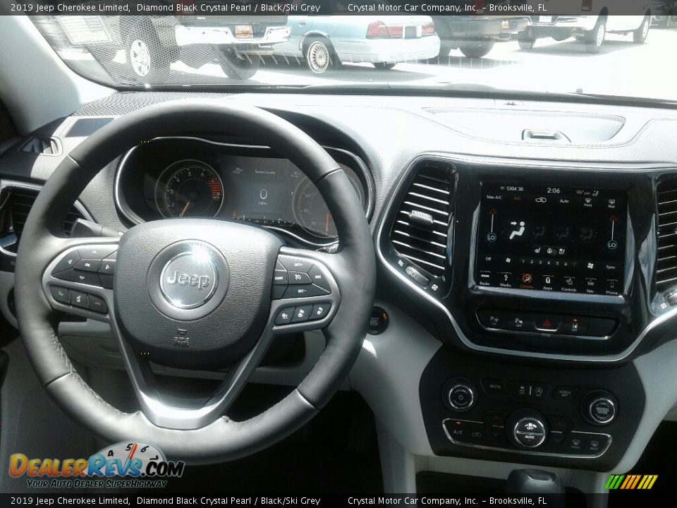2019 Jeep Cherokee Limited Diamond Black Crystal Pearl / Black/Ski Grey Photo #13