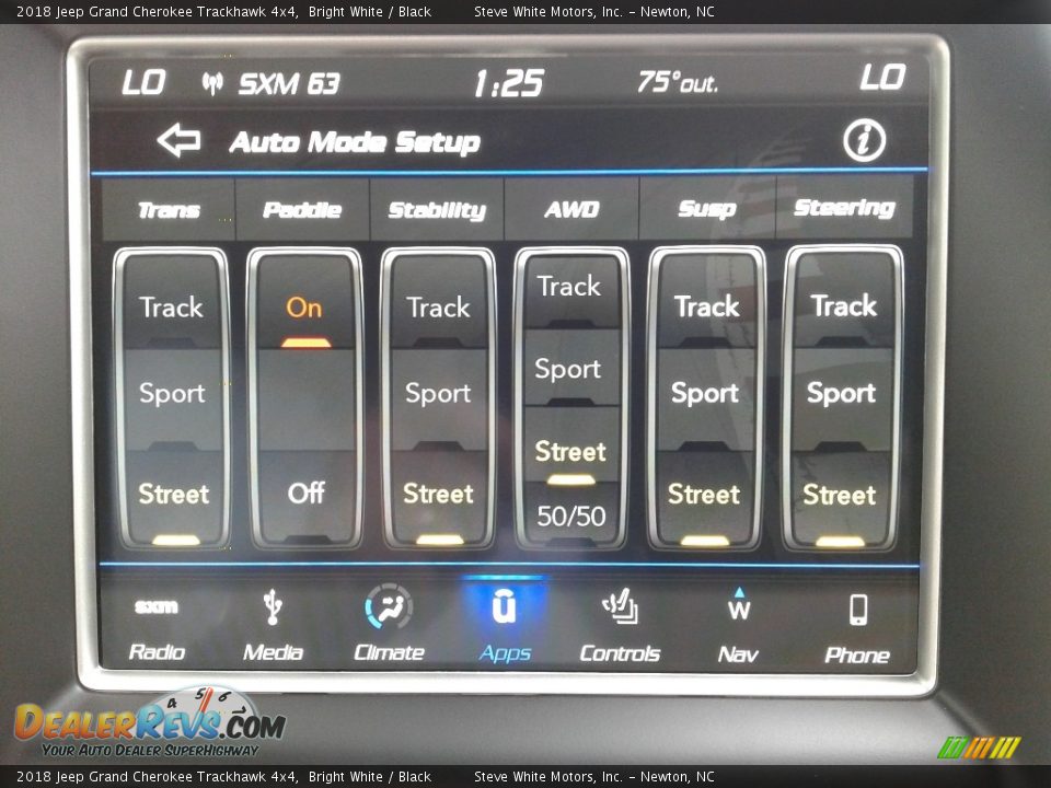 Controls of 2018 Jeep Grand Cherokee Trackhawk 4x4 Photo #27