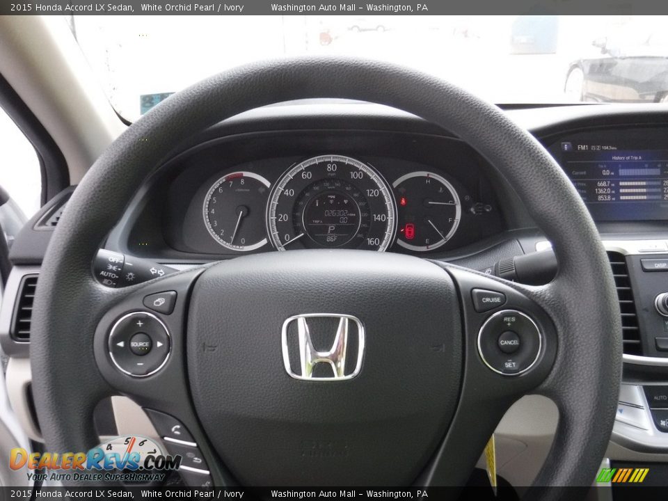 2015 Honda Accord LX Sedan White Orchid Pearl / Ivory Photo #18