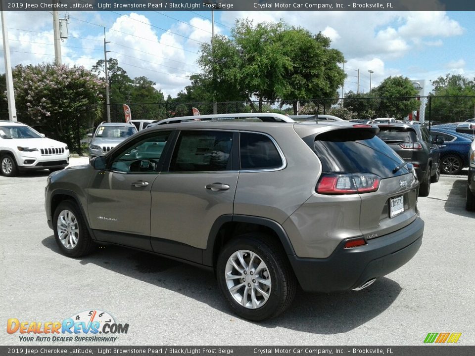 2019 Jeep Cherokee Latitude Light Brownstone Pearl / Black/Light Frost Beige Photo #3