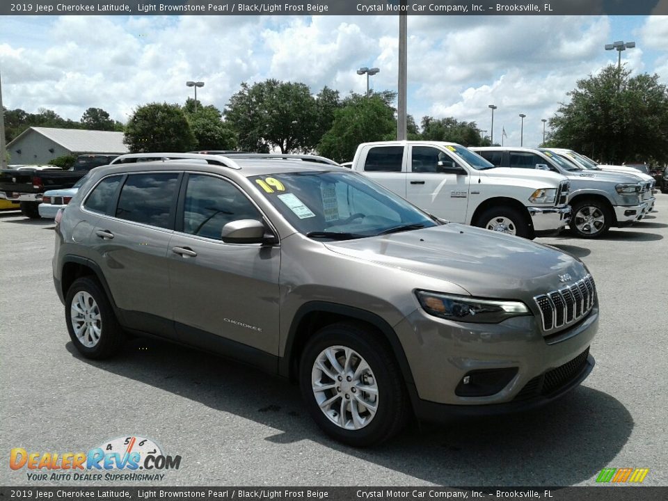 2019 Jeep Cherokee Latitude Light Brownstone Pearl / Black/Light Frost Beige Photo #7