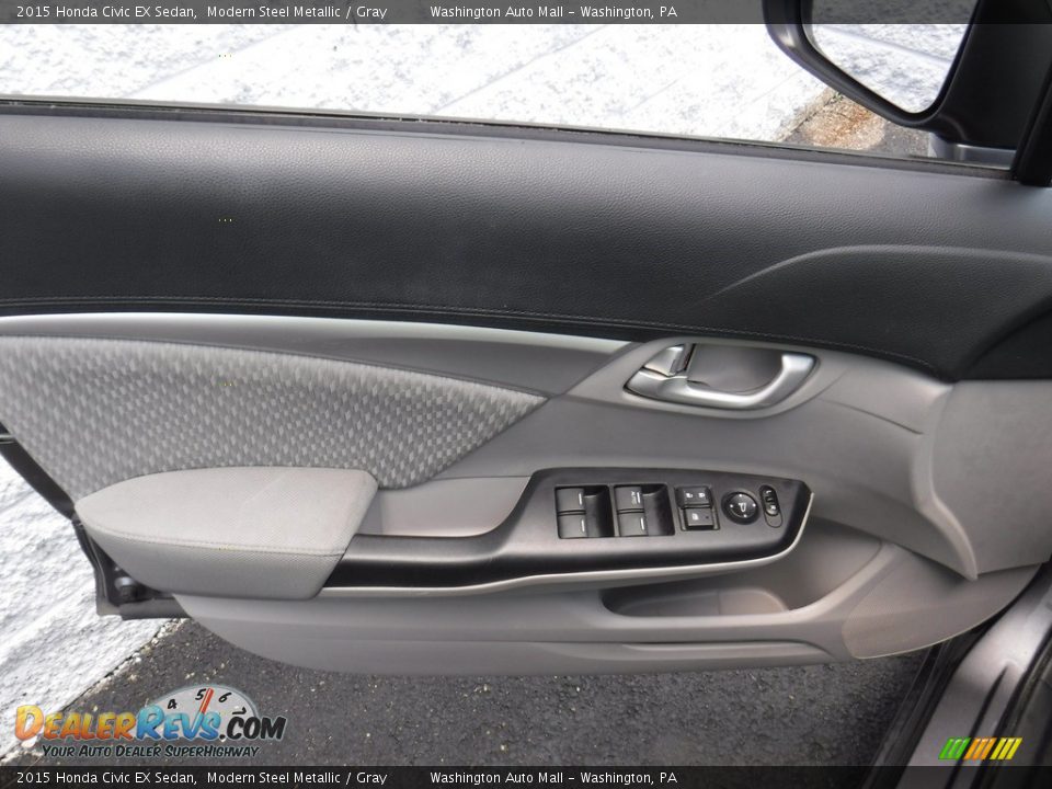 2015 Honda Civic EX Sedan Modern Steel Metallic / Gray Photo #12