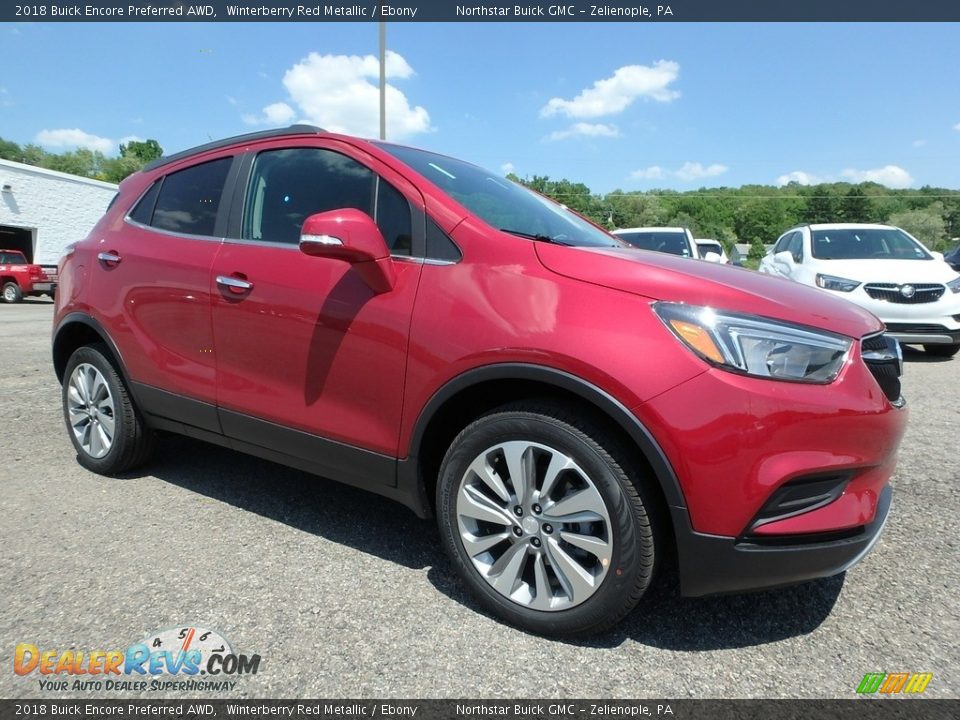 2018 Buick Encore Preferred AWD Winterberry Red Metallic / Ebony Photo #3