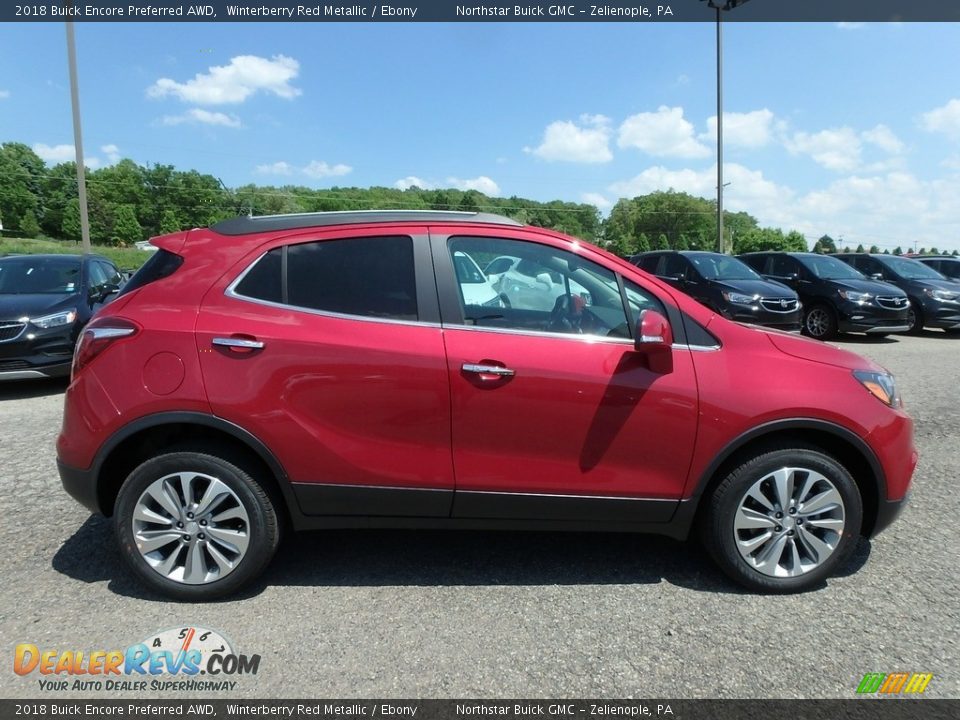 2018 Buick Encore Preferred AWD Winterberry Red Metallic / Ebony Photo #4