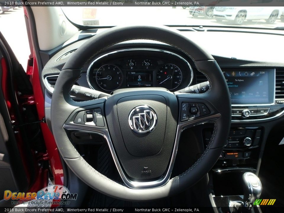 2018 Buick Encore Preferred AWD Winterberry Red Metallic / Ebony Photo #17