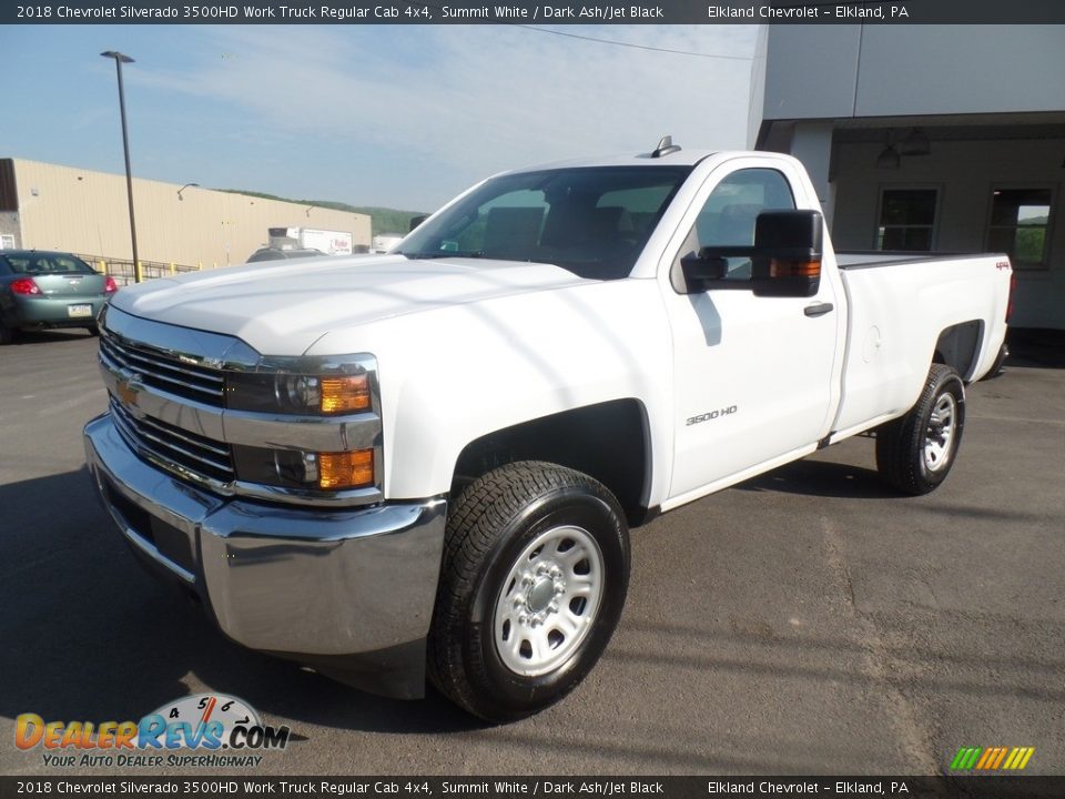 2018 Chevrolet Silverado 3500HD Work Truck Regular Cab 4x4 Summit White / Dark Ash/Jet Black Photo #2