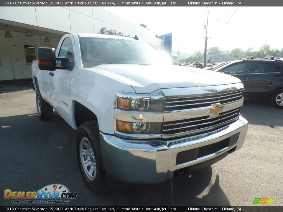 2018 Chevrolet Silverado 3500HD Work Truck Regular Cab 4x4 Summit White / Dark Ash/Jet Black Photo #4