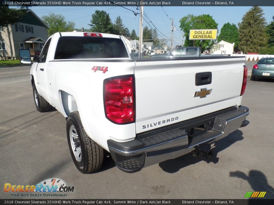 2018 Chevrolet Silverado 3500HD Work Truck Regular Cab 4x4 Summit White / Dark Ash/Jet Black Photo #9