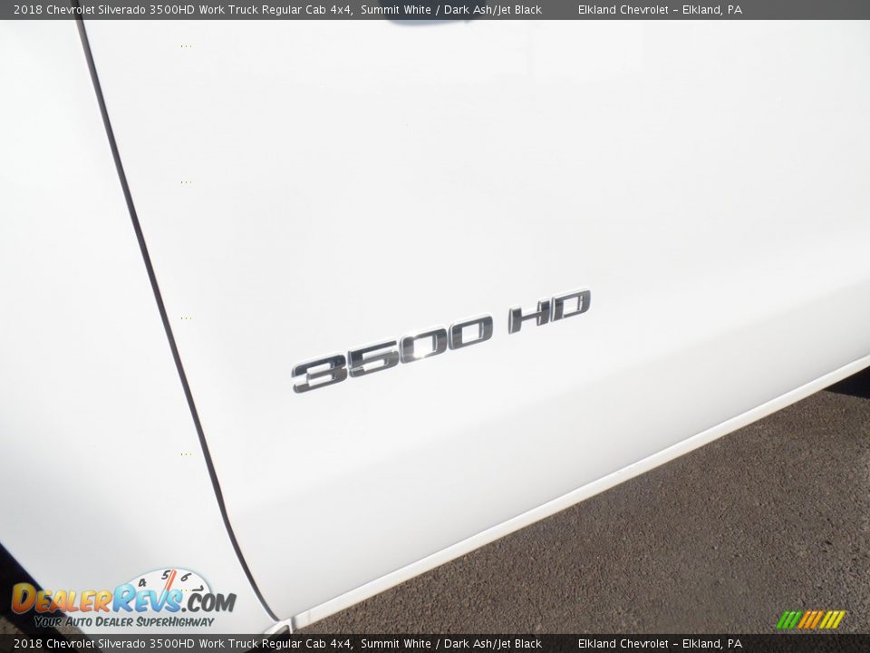 2018 Chevrolet Silverado 3500HD Work Truck Regular Cab 4x4 Summit White / Dark Ash/Jet Black Photo #11