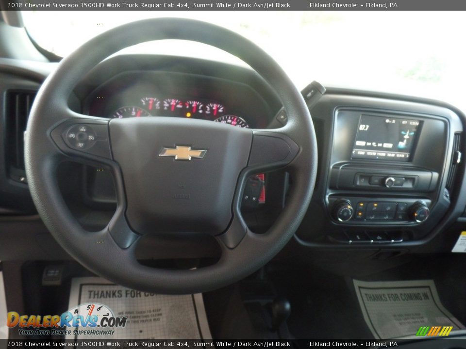 2018 Chevrolet Silverado 3500HD Work Truck Regular Cab 4x4 Summit White / Dark Ash/Jet Black Photo #19