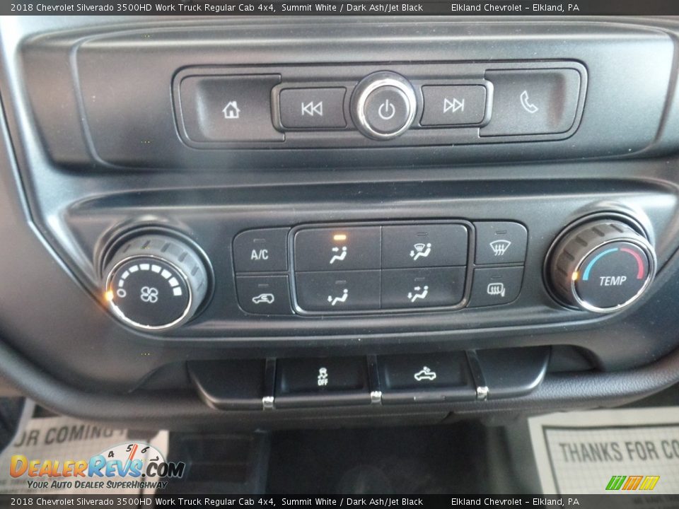 2018 Chevrolet Silverado 3500HD Work Truck Regular Cab 4x4 Summit White / Dark Ash/Jet Black Photo #32
