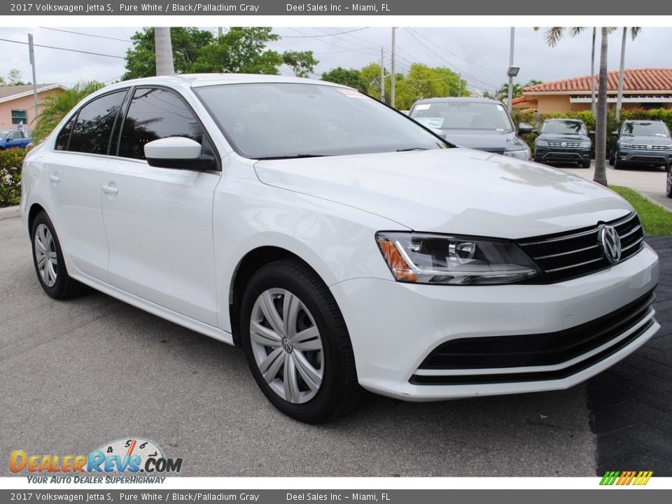 2017 Volkswagen Jetta S Pure White / Black/Palladium Gray Photo #2