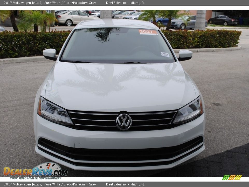 2017 Volkswagen Jetta S Pure White / Black/Palladium Gray Photo #3