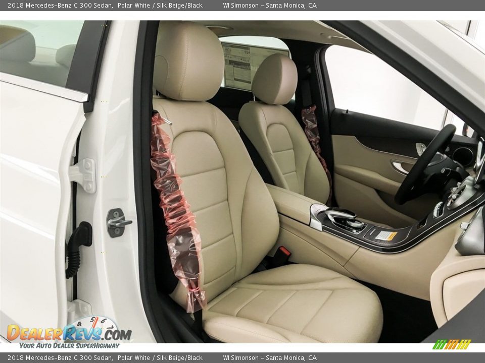 2018 Mercedes-Benz C 300 Sedan Polar White / Silk Beige/Black Photo #2