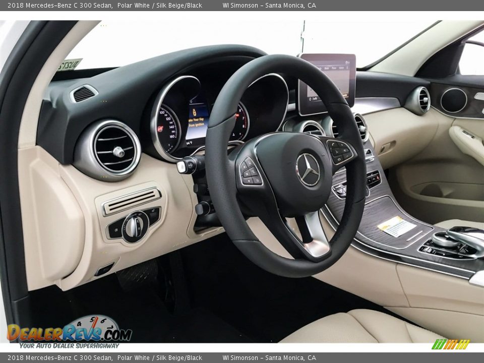 2018 Mercedes-Benz C 300 Sedan Polar White / Silk Beige/Black Photo #5