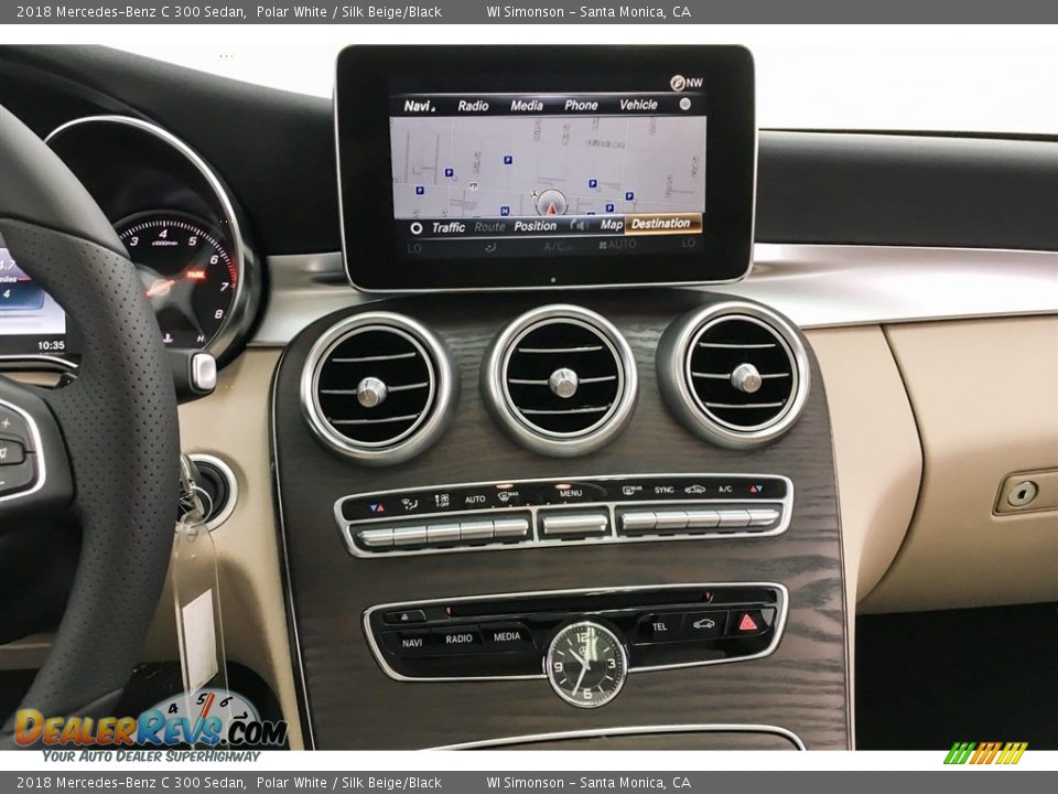 2018 Mercedes-Benz C 300 Sedan Polar White / Silk Beige/Black Photo #6