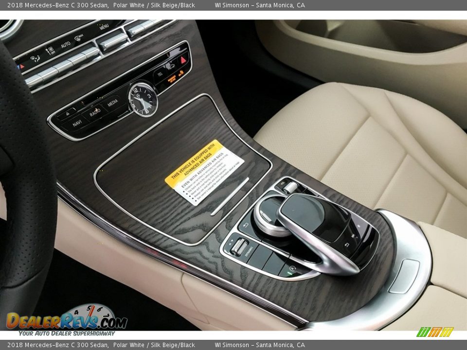 2018 Mercedes-Benz C 300 Sedan Polar White / Silk Beige/Black Photo #7