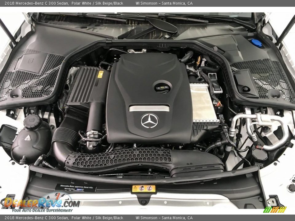 2018 Mercedes-Benz C 300 Sedan Polar White / Silk Beige/Black Photo #8