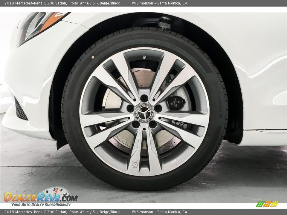 2018 Mercedes-Benz C 300 Sedan Polar White / Silk Beige/Black Photo #9