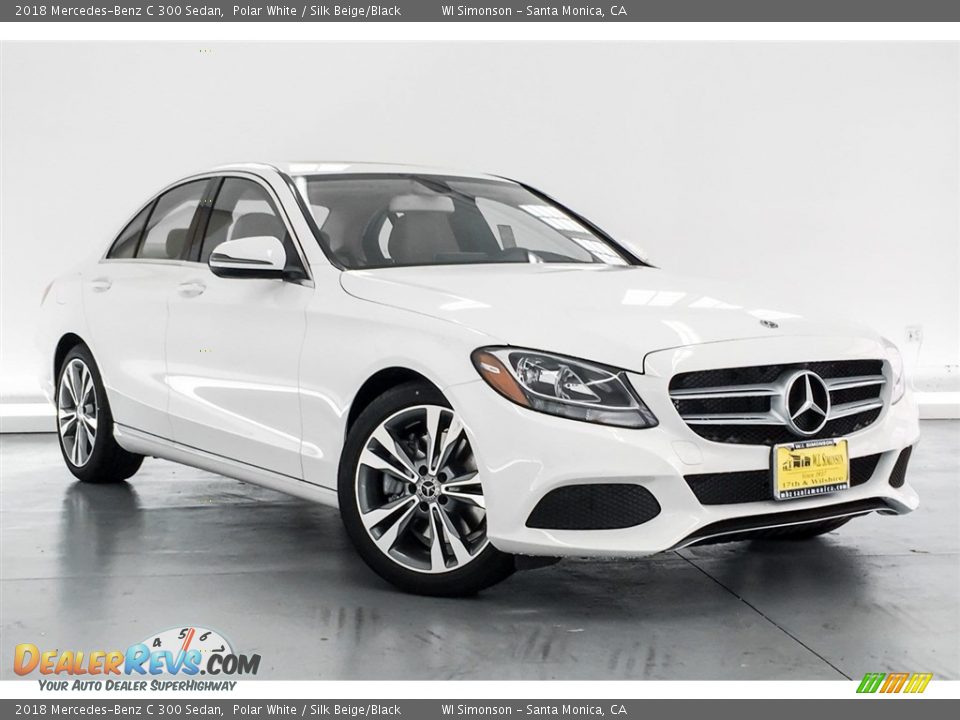 2018 Mercedes-Benz C 300 Sedan Polar White / Silk Beige/Black Photo #12
