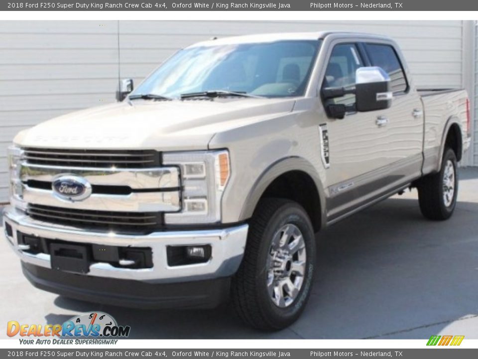 2018 Ford F250 Super Duty King Ranch Crew Cab 4x4 Oxford White / King Ranch Kingsville Java Photo #3