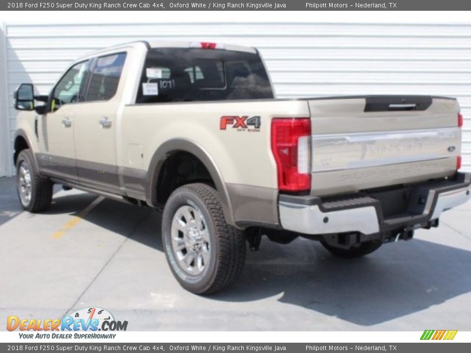 2018 Ford F250 Super Duty King Ranch Crew Cab 4x4 Oxford White / King Ranch Kingsville Java Photo #8
