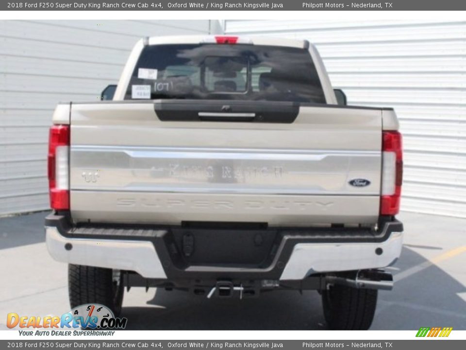 2018 Ford F250 Super Duty King Ranch Crew Cab 4x4 Oxford White / King Ranch Kingsville Java Photo #9