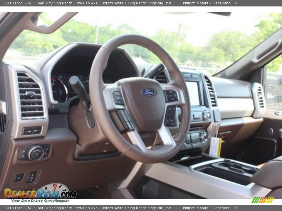 2018 Ford F250 Super Duty King Ranch Crew Cab 4x4 Oxford White / King Ranch Kingsville Java Photo #14