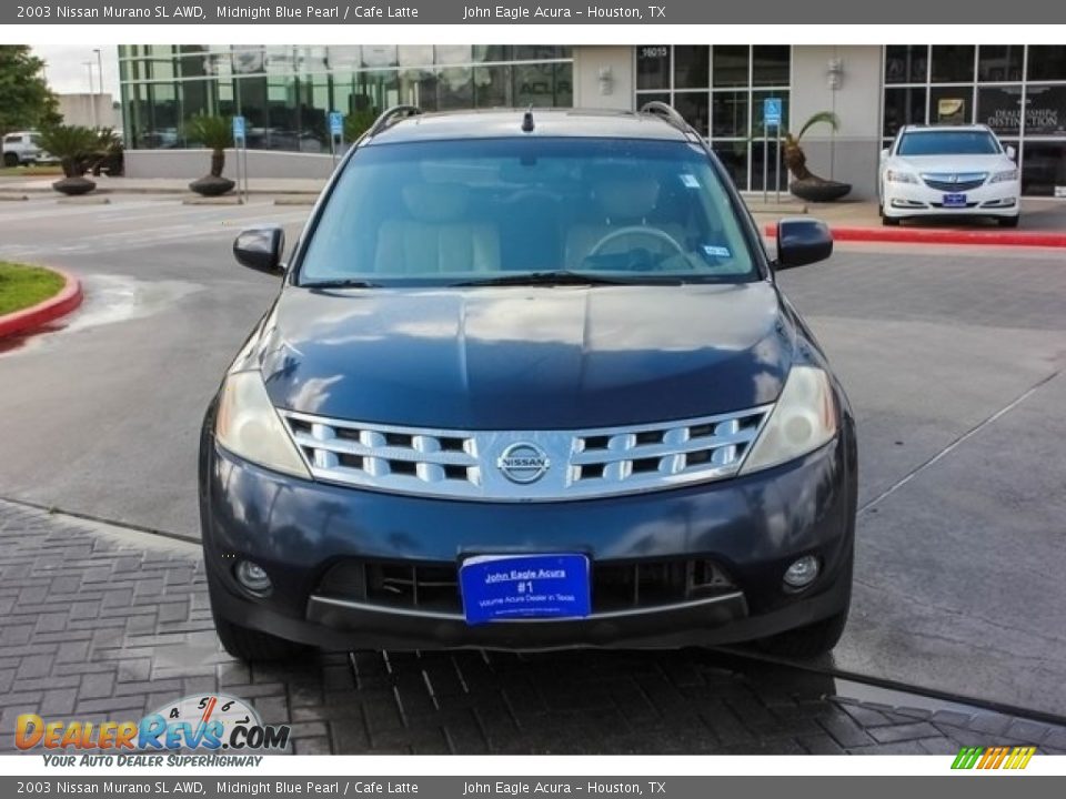 2003 Nissan Murano SL AWD Midnight Blue Pearl / Cafe Latte Photo #2