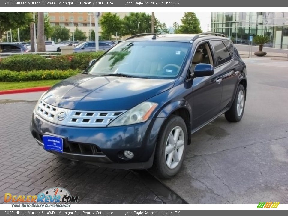 2003 Nissan Murano SL AWD Midnight Blue Pearl / Cafe Latte Photo #3