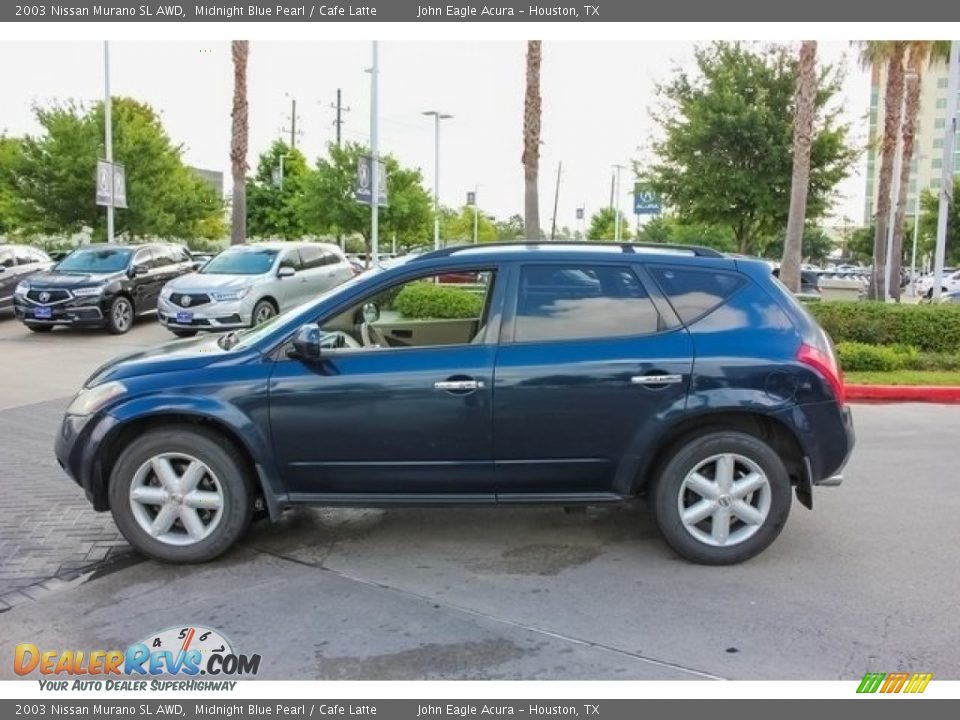 2003 Nissan Murano SL AWD Midnight Blue Pearl / Cafe Latte Photo #4