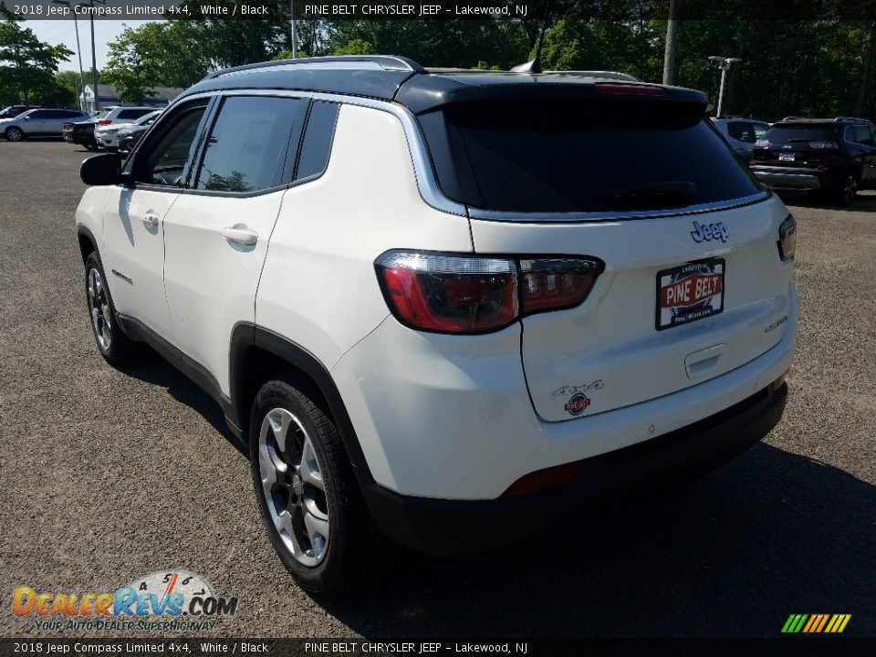 2018 Jeep Compass Limited 4x4 White / Black Photo #4