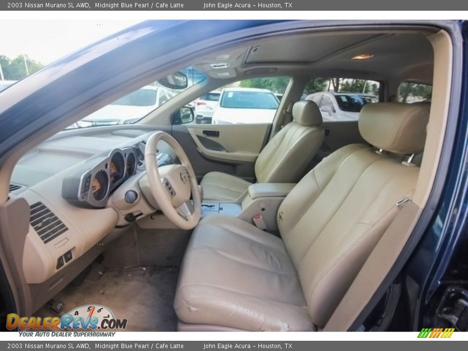 2003 Nissan Murano SL AWD Midnight Blue Pearl / Cafe Latte Photo #18