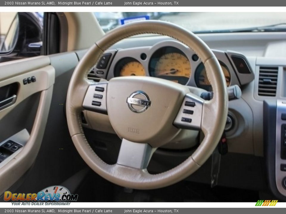 2003 Nissan Murano SL AWD Midnight Blue Pearl / Cafe Latte Photo #27