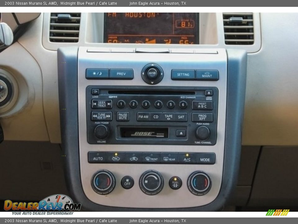 2003 Nissan Murano SL AWD Midnight Blue Pearl / Cafe Latte Photo #29