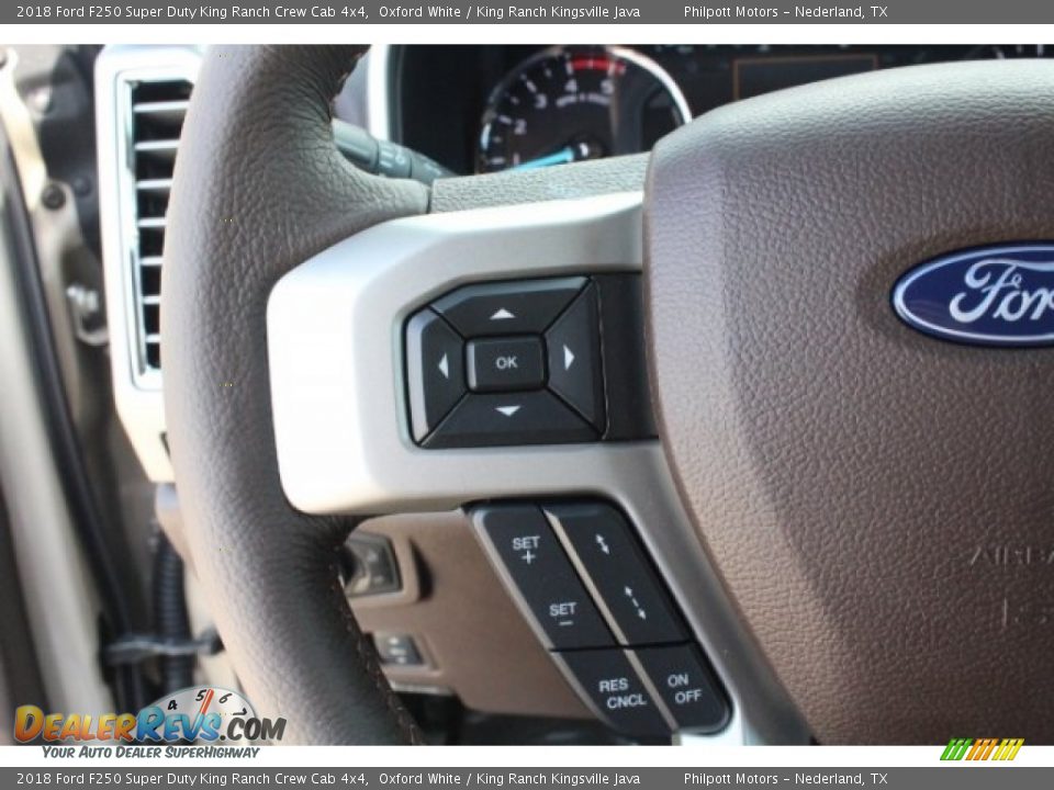 2018 Ford F250 Super Duty King Ranch Crew Cab 4x4 Oxford White / King Ranch Kingsville Java Photo #23
