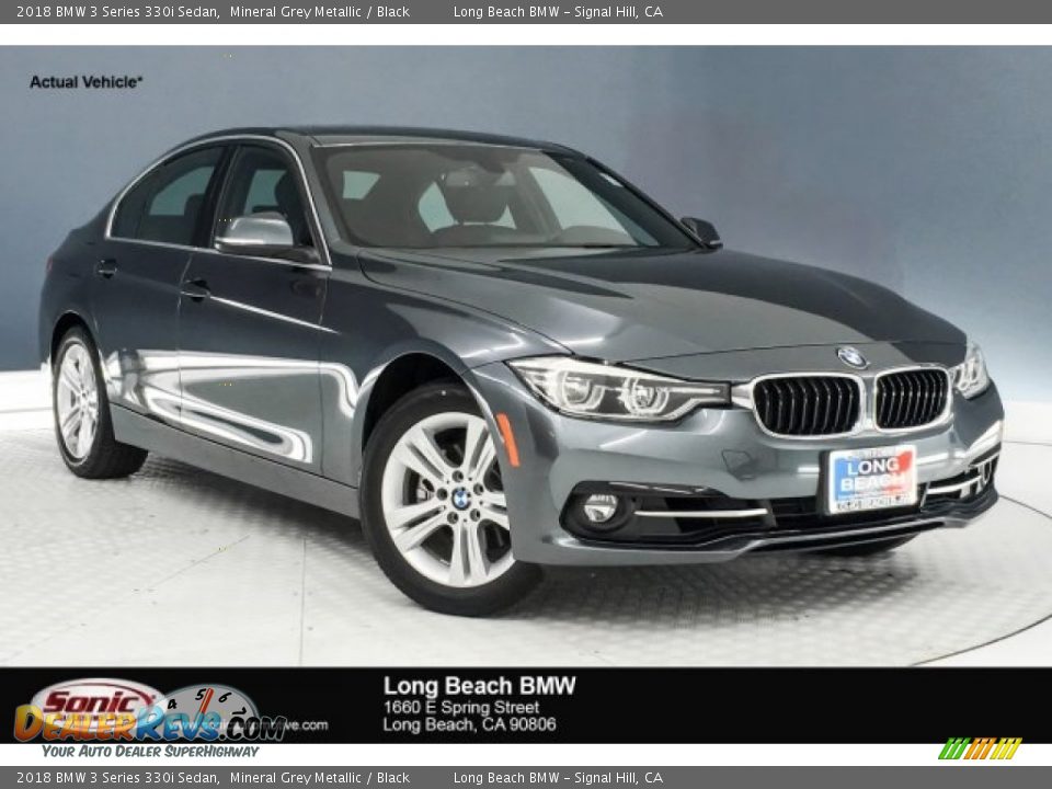 2018 BMW 3 Series 330i Sedan Mineral Grey Metallic / Black Photo #1