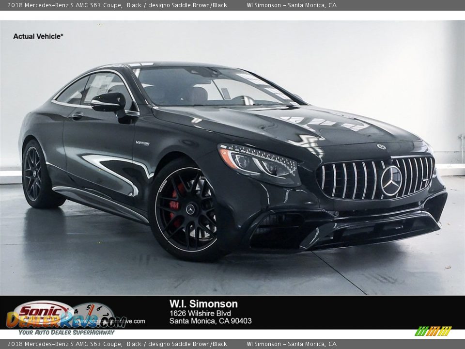 2018 Mercedes-Benz S AMG S63 Coupe Black / designo Saddle Brown/Black Photo #1