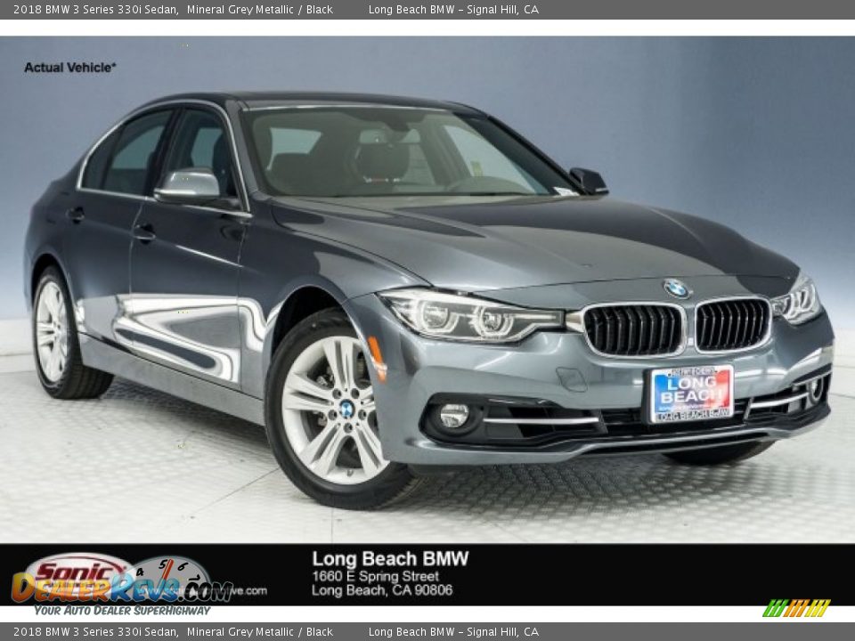 2018 BMW 3 Series 330i Sedan Mineral Grey Metallic / Black Photo #1